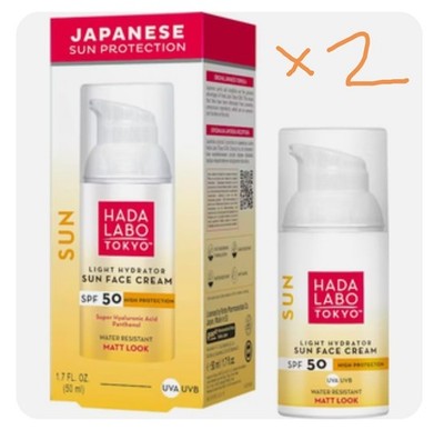 2 x Hada Labo Tokyo Light Hydrator Sonne Gesichtscreme LSF 50 Neu UK Verkäufer