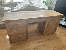 Solid Oak Desk with Storage 1800mm x 600mm