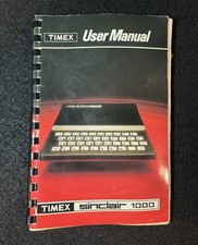 Original User Manual Instruction Book for the Timex Sinclair 1000 Computer 1982