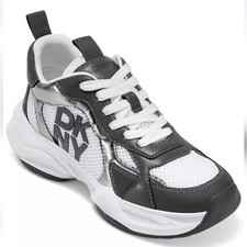 DKNY Women's Deyoung Chunky Sneakers White And Gray Size 9