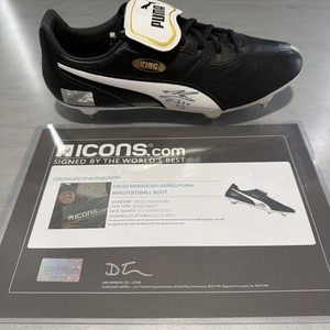 Diego Maradona Signed Football Boot Authenticated With Icons