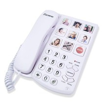 NEW Big Button Telephone, Photo Memory Corded Phone for Seniors Dial Landline