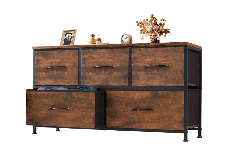 ВЫДВИЖНОЙ КОМОД MODERN RUST BROWN С 5 ВЫДВИЖНЫМИ ЯЩИКАМИ 118 ДЮЙМА ШИРОКИЙ КОМОД - RUST 11490₽