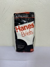 Hanes White Cotton Briefs White Waistband 3-Pack Size 40 Vintage 1992 New