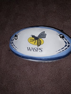 Handgefertigte Gilbert Wasps Supporter, Rugby Ball Handtasche