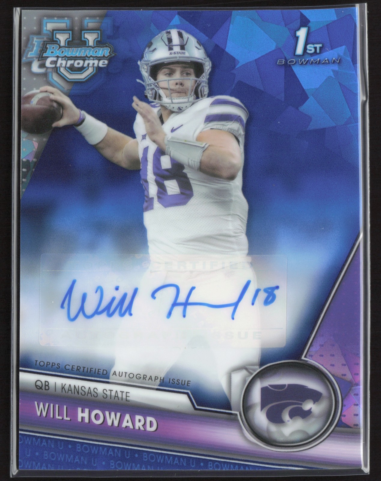 2023 BOWMAN UNIVERSITY CHROME SAPPHIRE WILL HOWARD PROSPECT AUTO