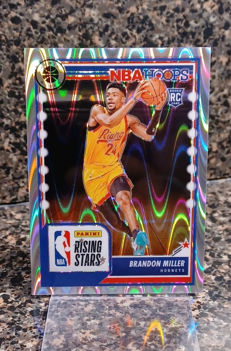2023-24 NBA Hoops Premium Stock Brandon Miller Rising Stars Seismic RC Prizm 298