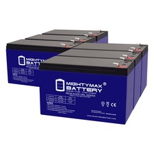 Mighty Max 12V 7AH GEL F1 Replacement Battery Compatible with APC SBatt - 6 Pack