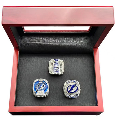 3PCS Tampa Bay Lightning Championship Rings Set with Box 2004/2020/2021