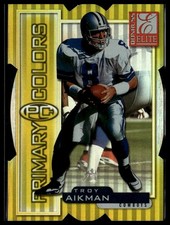 1999 Donruss Elite #7 Troy Aikman Primary Colors Die Cuts Yellow #/25