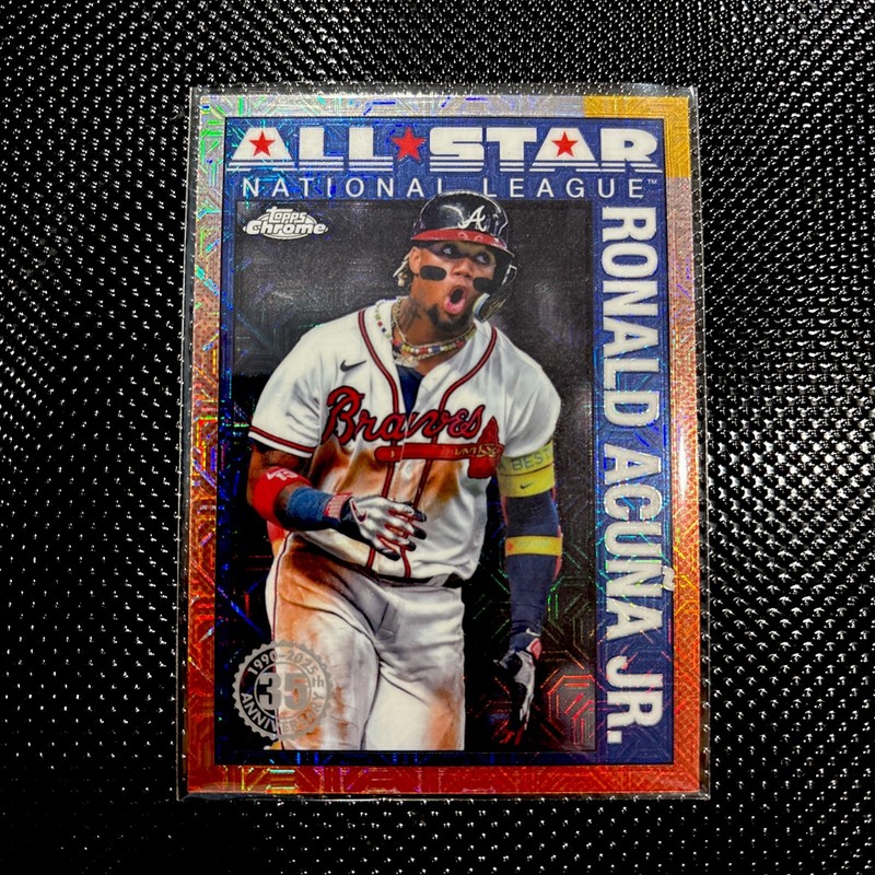 2025 Topps #90ASC-29 Ronald Acuña Jr. 1990 Topps Baseball 35th Chrome All-Stars