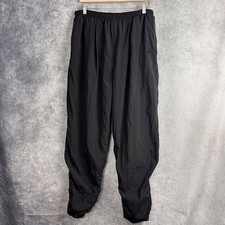 Vintage 90's NIKE Men's Lined Windbreaker Nylon Track Pants in Black Size XL