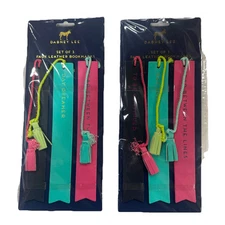 2 Pack! 📀 Dabney Lee - Set of 3 Faux Leather Tassel Bookmarks NEW GREAT DEAL