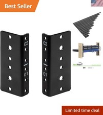 Alloy Steel 2U Vertical Rack Rails with Mounting Hardware - Black Versatile Kit