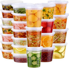 60 Sets Deli Containers with Lids, 8/16/32 Oz Quart Containers BPA Free