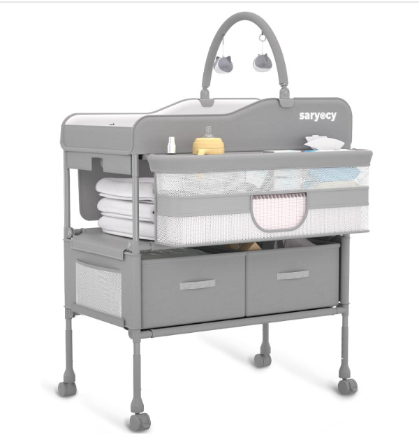 Baby Changing Table, Versatile Folding Changing Table, Waterproof Diaper Changin