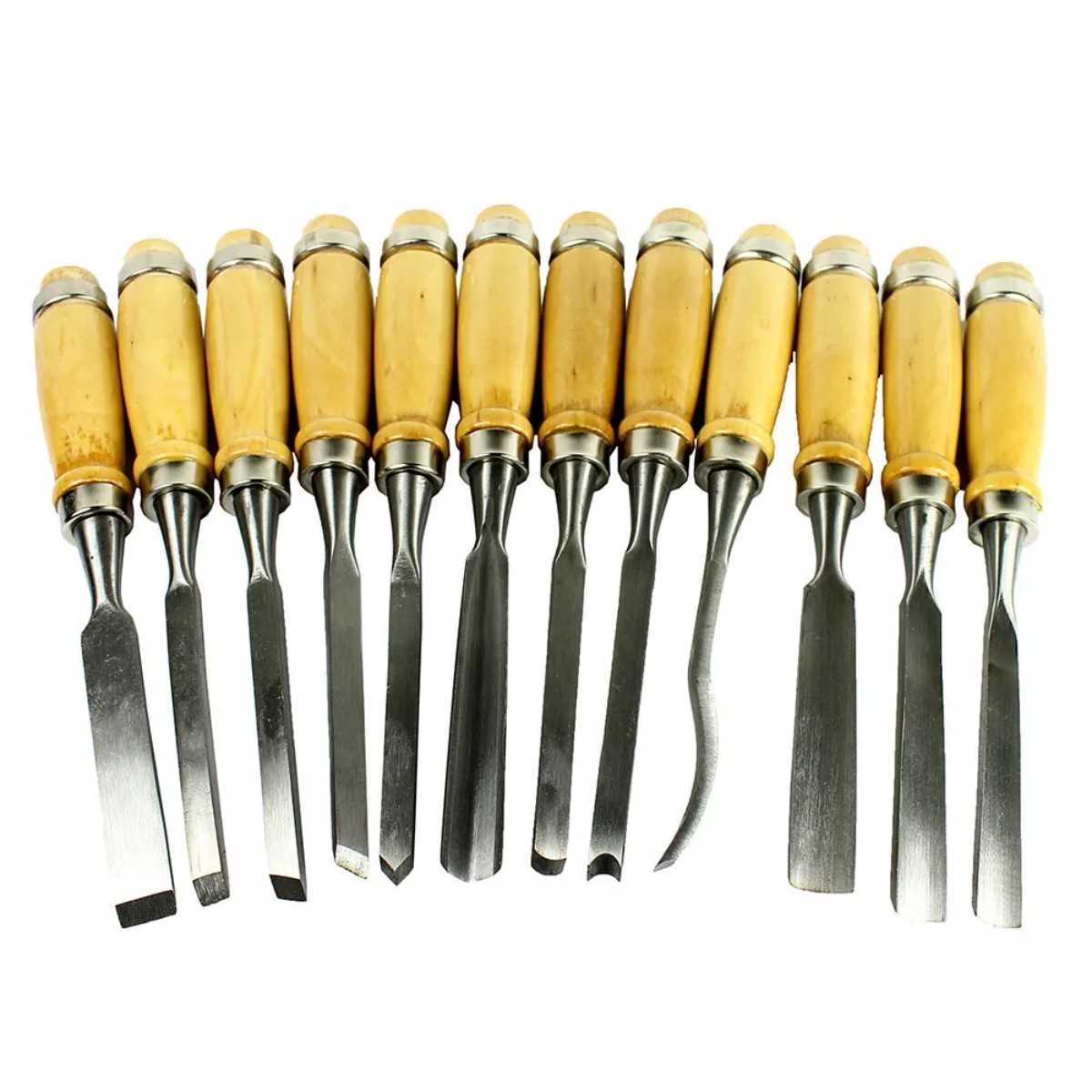 Professional 12 Piece Wood Carving Hand Chisel Tool Set Handmade Carving Tools