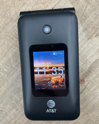 Flip Phone U102AA 4GB - Black w/Camera And Color Screens / Large Buttons- (AT&T)