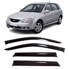 Tape-on Window Visors Rain Guards Fit Kia Cerato I Hb 2004-2007 Wind Deflectors