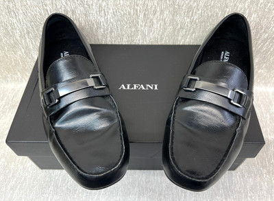 NEW Alfani Egan Driving Loafers   Black | Men s Sz 9 1/2 Preppy Casual  Style