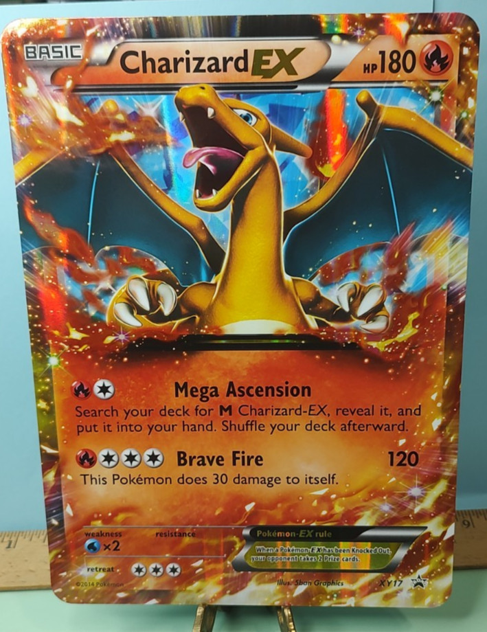 JUMBO CARD Pokemon Charizard EX Holo XY17 Black Star Promo TCG 2014