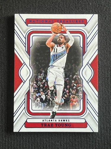 Trae Young 2024-25 Panini National Treasures Base Blue /25 #45