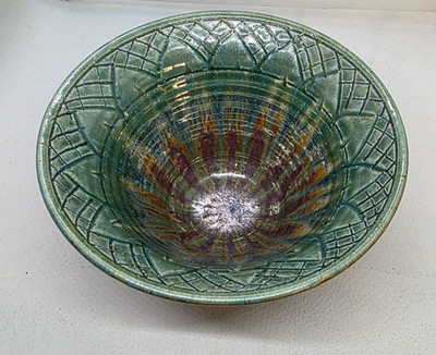 Vintage Handmade Bowl Dish Candy Pottery Trinket Glazed Clay