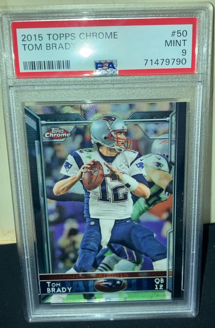 2015 Topps Chrome #50 Tom Brady PSA 9 NEW ENGLAND PATRIOTS GOAT HOF MVP SB CHAMP
