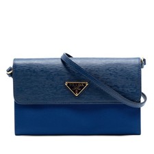 Prada Vitello Move and Tessuto Wallet On Strap | Pre-Loved | Authenticated