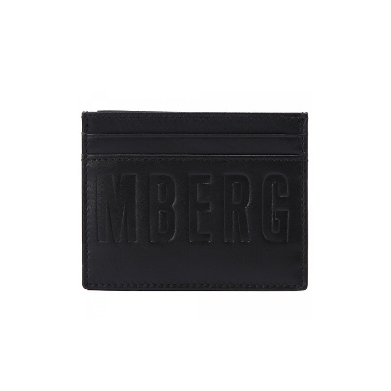 Bikkembergs BKPU00528M Black Leather Credit Card Holder For Men