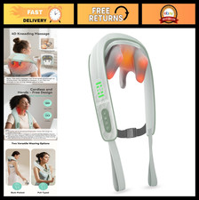 Cordless Shiatsu Neck Massager with Heat, 4D Kneading Back  Shoulder Relief, De