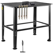 Welding Table 36" x 24", 800LBS Capacity Welding Workbench Table, Heavy-Duty Wor