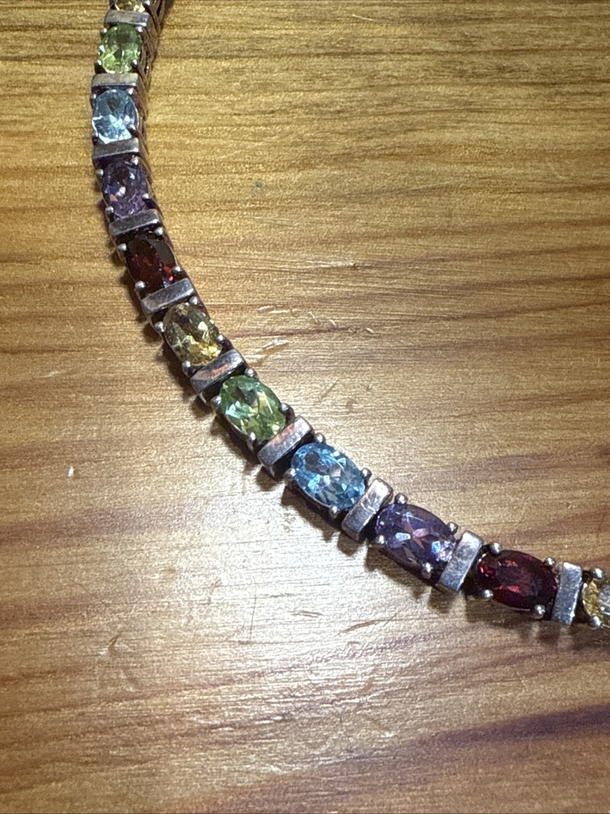 Oval Cut Multi Color Gemstone Solid 925 Thai Silv… - image 3