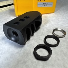 5/8-24 Muzzle Brake Compensator .308 7.62 300BLK 6.5 Steel MB12 2.75 New
