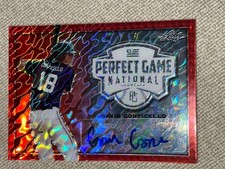 GAVIN CONTICELLO 2020 LEAF PERFECT GAME RED MARBLE AUTOGRAPH #1/1 DIAMONDBACKS