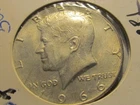 1966 P Kennedy Half Dollar, 40% Silver, Cieculated AU  #wp1