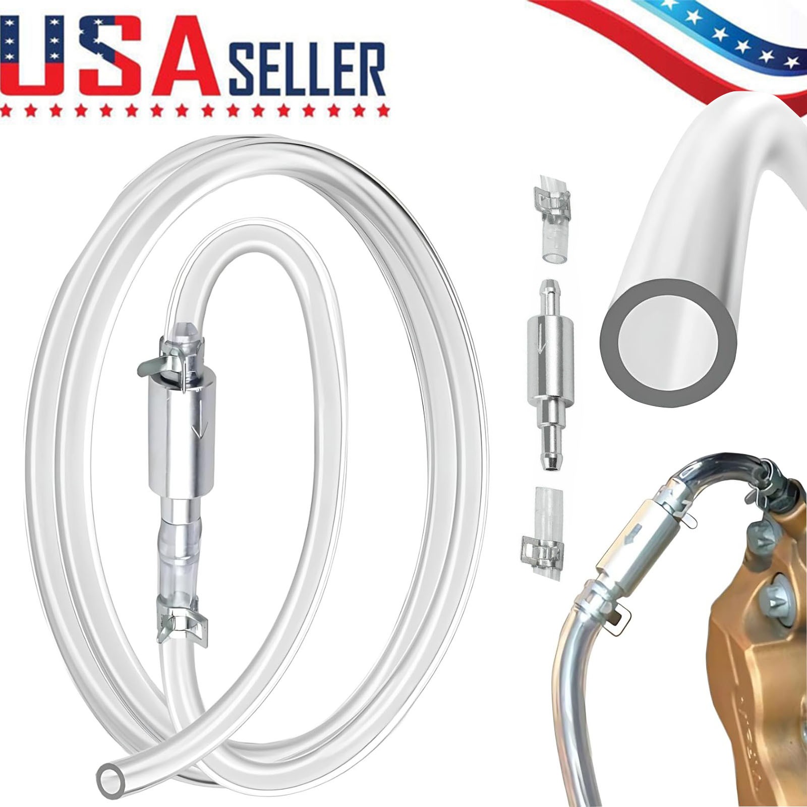 Clutch Brake Bleeder Hose One Way Valve Tube Bleeding Tool Kit Motorcycle Car au