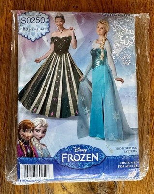 Simplicity Pocket S0250 - Sz 14-22 -  Disney Frozen Elsa & Anna Kostüm Cosplay