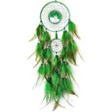 Green Dream Catcher Wall Decor Crystal Tree of Life Dream Catchers Handmade F...