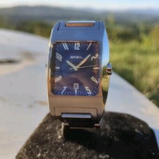 Orologio Breil Uomo Acciaio Quadrante Blu Datario Ref 2519340136 WR 5 ATM