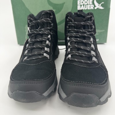 NEW Eddie Bauer Bonham Hiking Boots MENS Black Leather Lace Up Ankle SIZE 8 NEW Eddie Bauer Bonham Hiking Boots MENS Black Leather Lace  main image 4