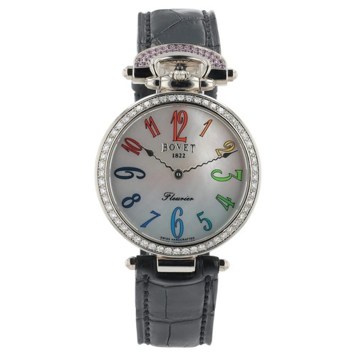 NEW 2025 Bovet Fleurier 18k White Gold MOP Dial 34mm Quartz Women's Watch FL0514
