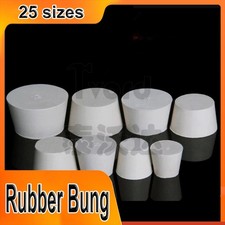 Rubber Bung Stopper Tapered Plugs Laboratory Solid Stoppers Various Sizes Cover