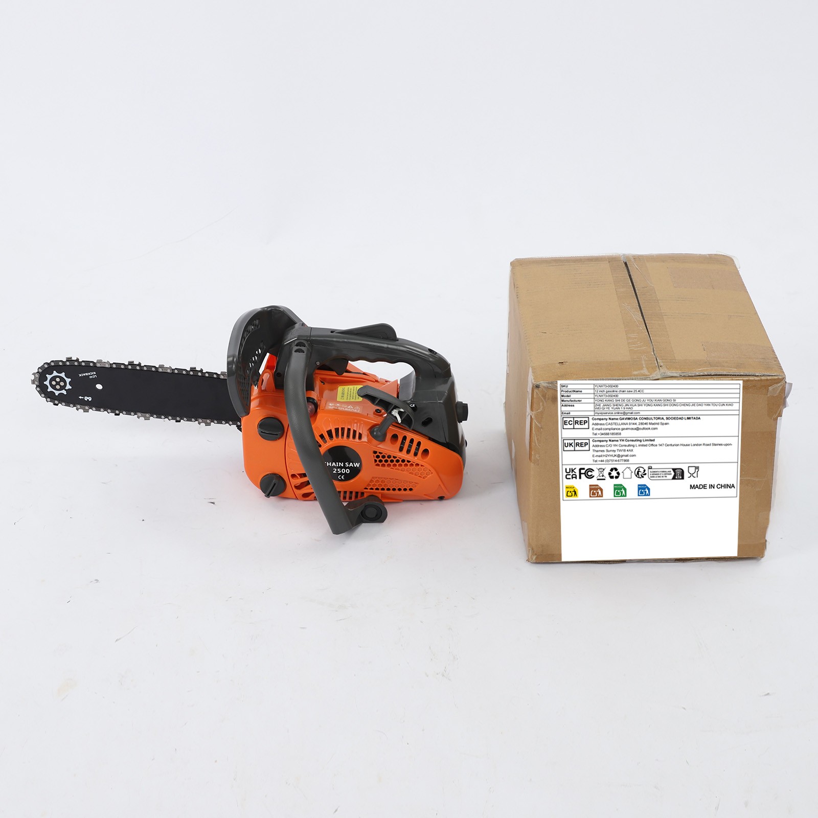 Logging Saw Tree 900W 2 Stroke Gasoline Chainsaw For Logging Tree Trimming Manual Pull ...
