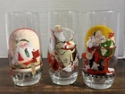 Vintage Set Coca Cola Norman Rockwell Santa  Christmas Glasses 1920 1922 1926