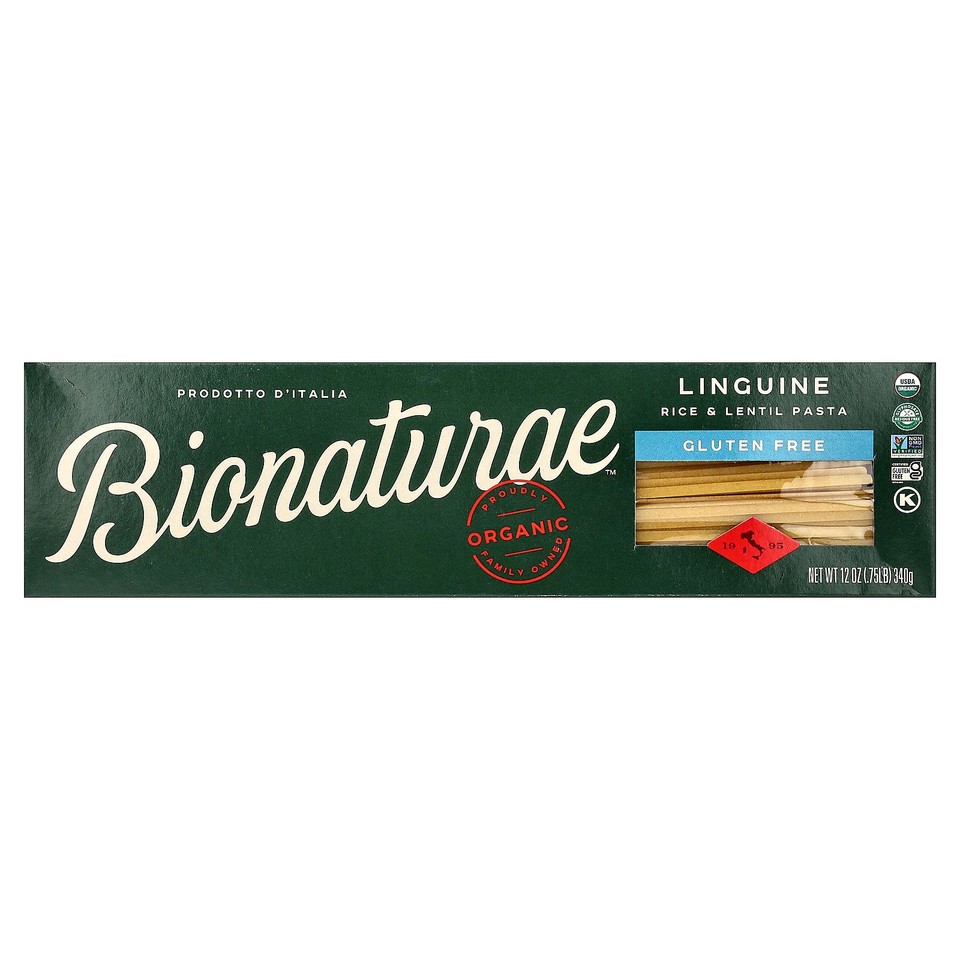 Organic Gluten Free Rice & Lentil Pasta, Linguine, 12 oz (340 g)