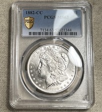 1882-CC $1 Silver Morgan Dollar PCGS MS63