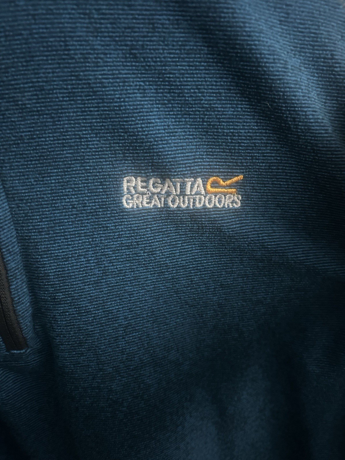 Regatta Men’s Blue Fleece Zip Up Jacket Size Large - General Good Condition image 2