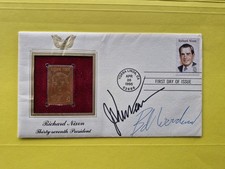Bob Woodward & John W.Dean ,autographed signed By both, RICHARD NIXON . FDC 