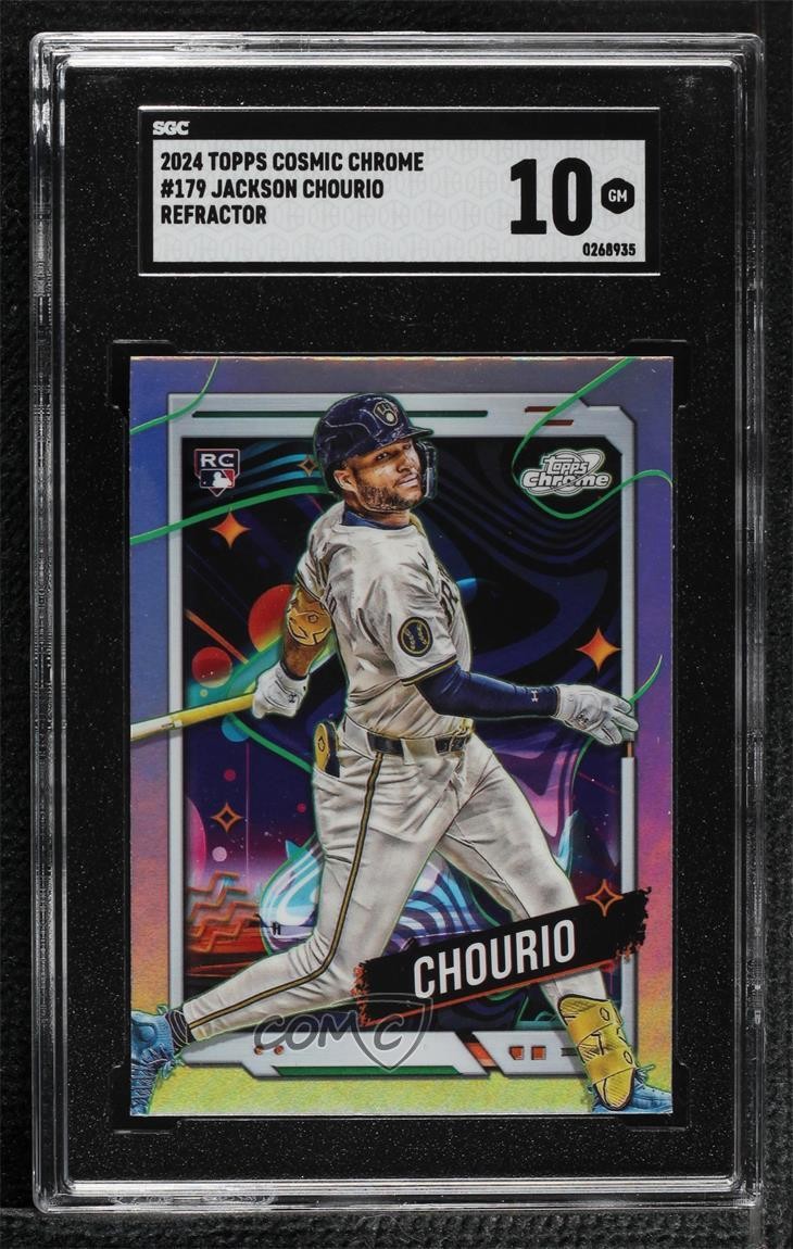 2024 Topps Cosmic Chrome Refractor Jackson Chourio #179 SGC 10 GEM b4d